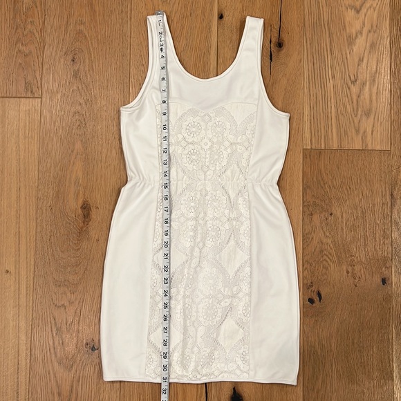 NWT TIBI White Mini Tank Dress with Crochet/Lace Center Panel - 2 - Picture 11 of 15